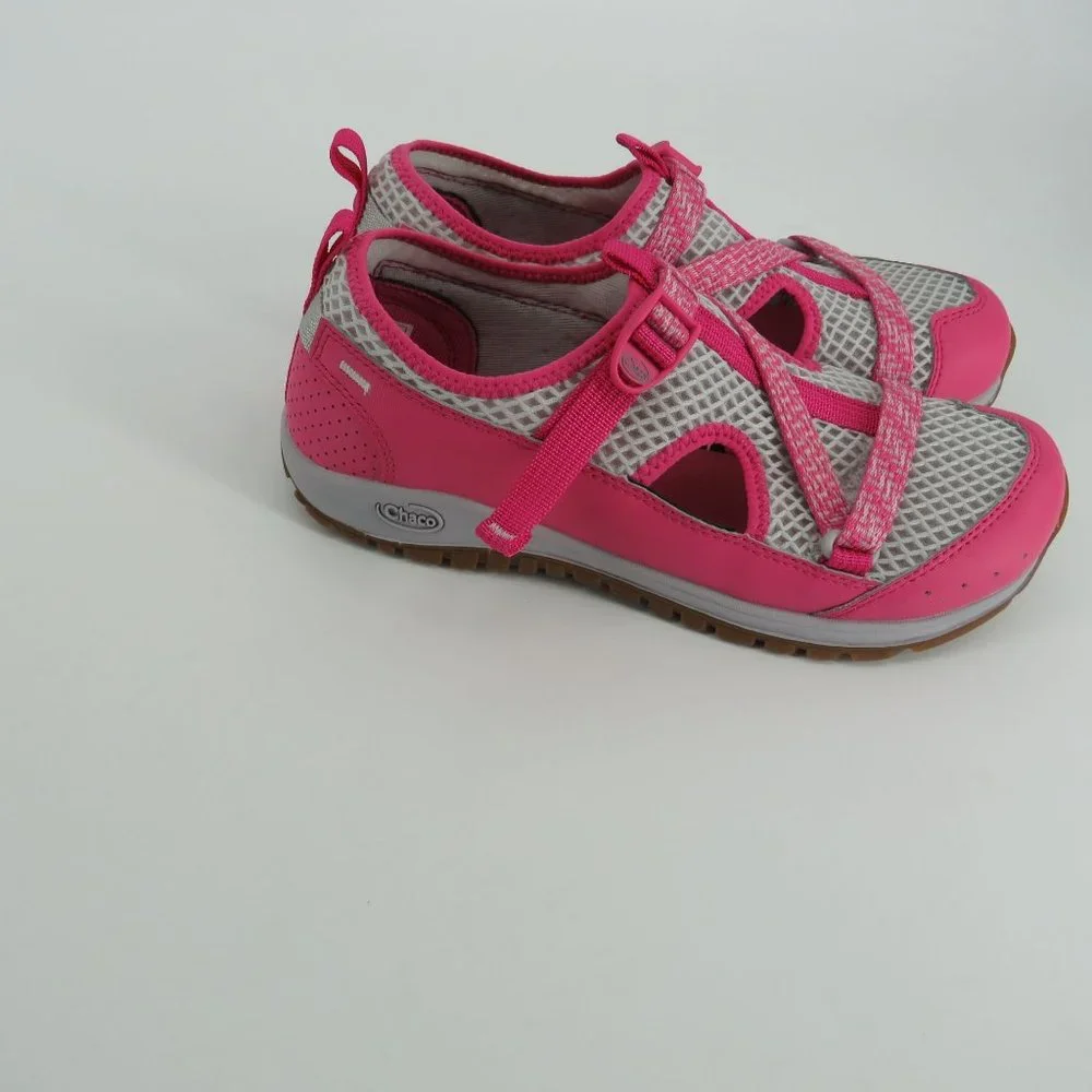 Chaco Odyssey Kids Pink Gray Mesh Water Shoes Size 6 NIB $60